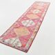 Tapis de couloir en laine rose fuchsia 3x12, style bohème rustique, 90x370 cm