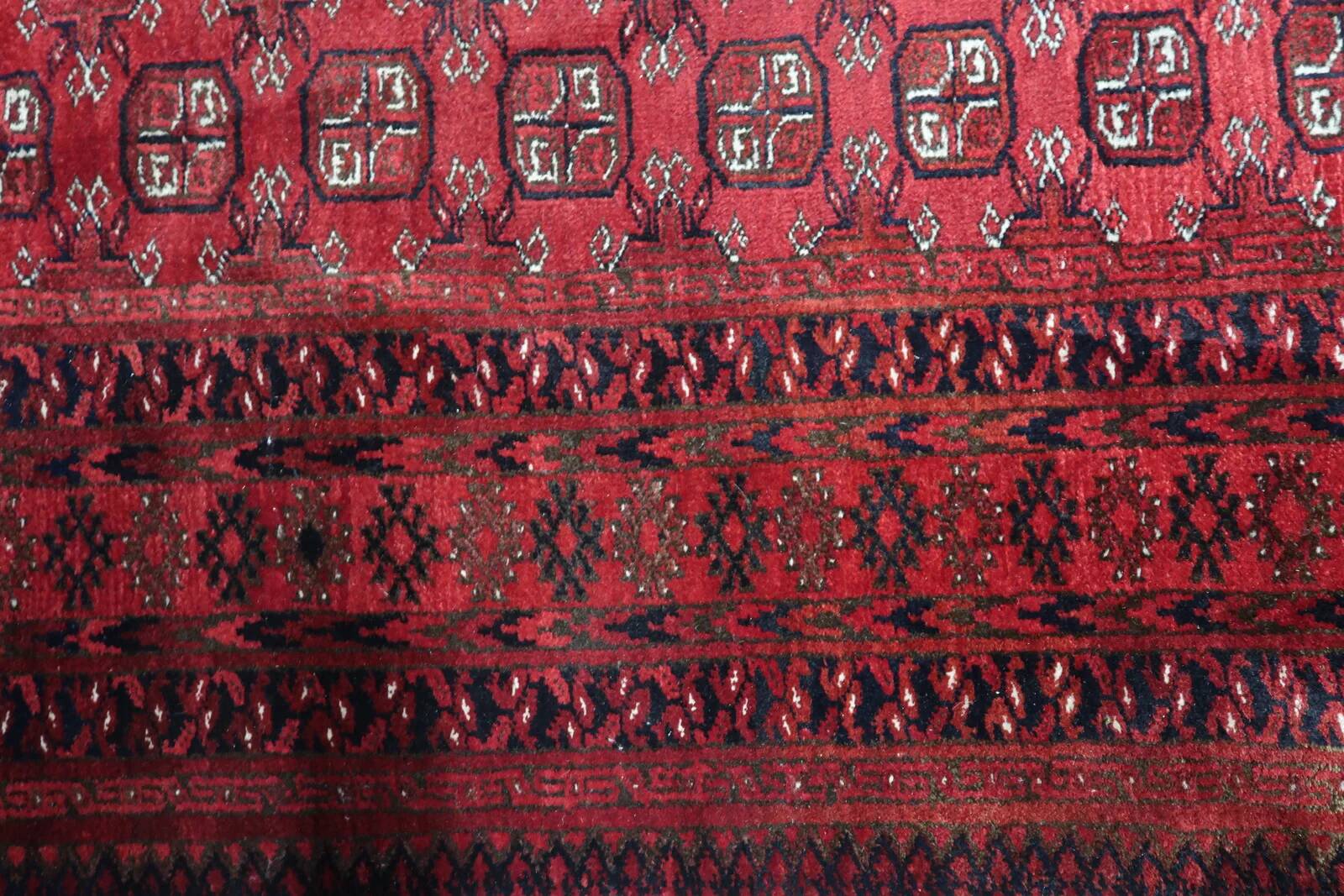 Handmade vintage Afghan Ersari runner 108cm x 282cm, 1960s