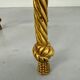 Antique 60s Hollywood Regency gilded and twisted wood table, pedestal table