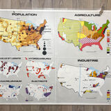 Vintage school map of the United States MDI year 1987