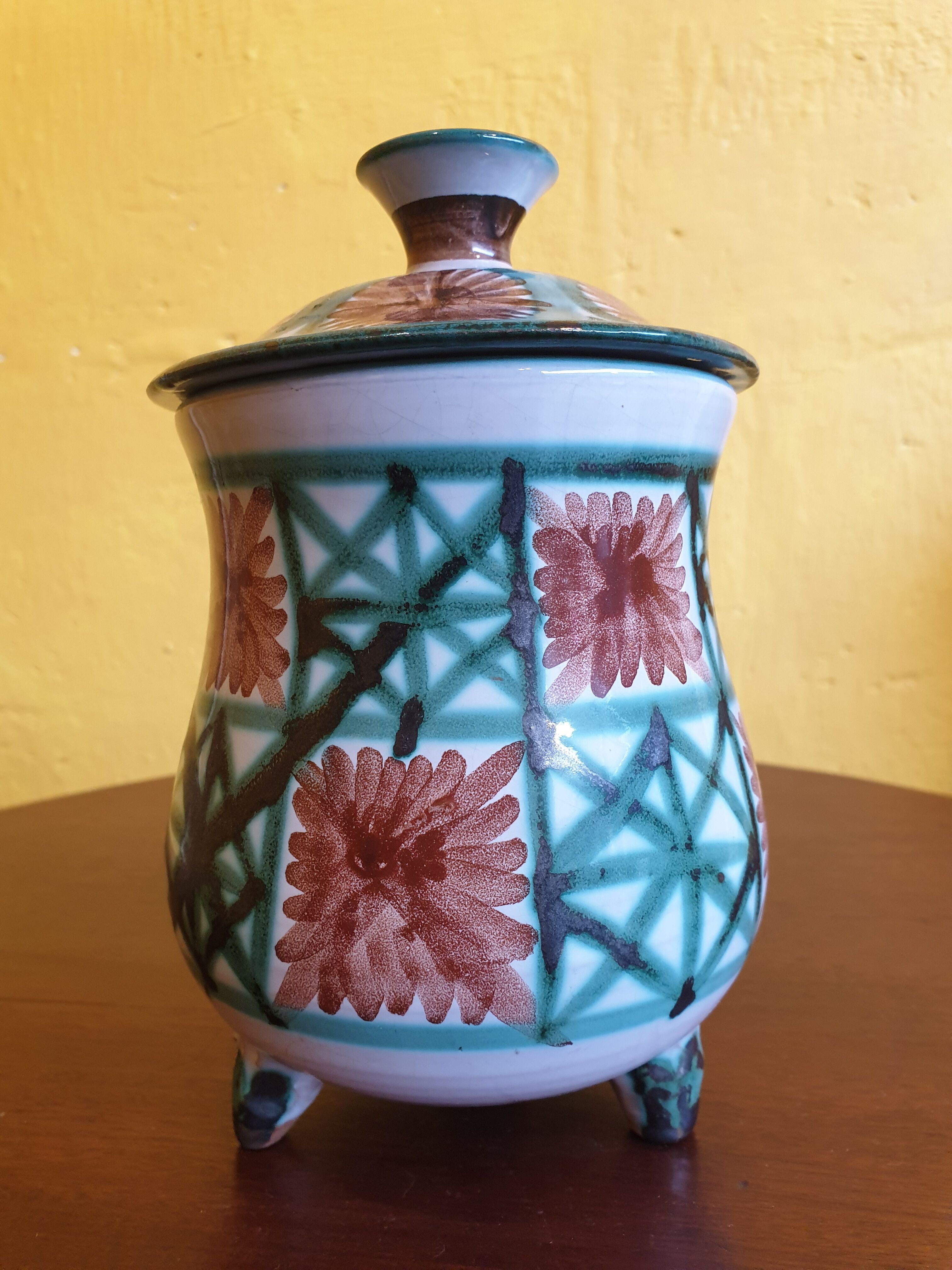 Robert Picault Vintage enamelled ceramic pot 1960