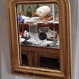 Mirror old plaster Frame gilded wood 25x31cm