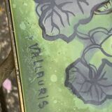 Plant stand, table, in wrought iron and vintage Vallauris ceramic