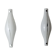 Pair of Cat's Eye wall lamps by Murano Mazzega, blown glass, Italy, 1960