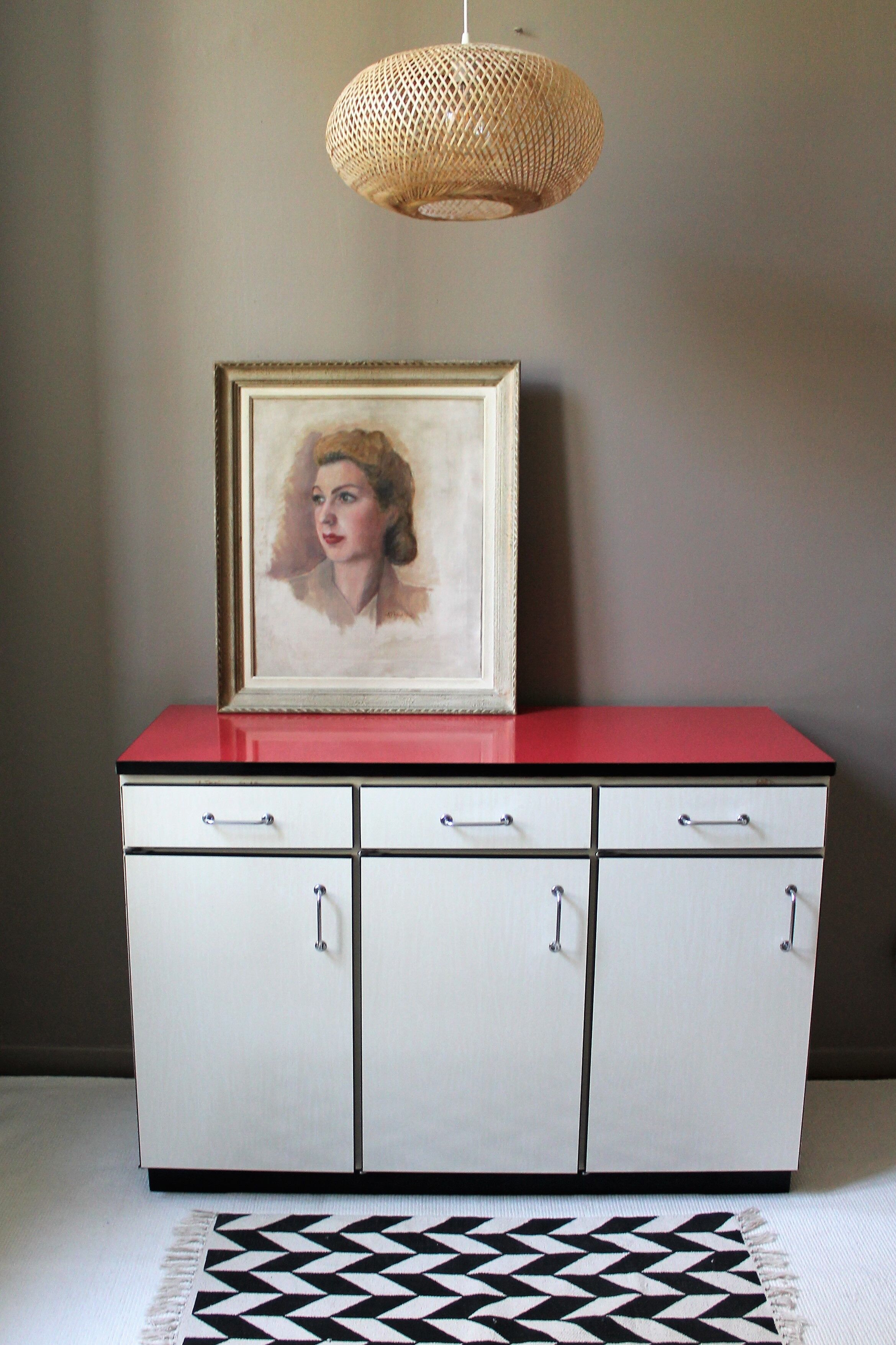 Haut de buffet formica vintage