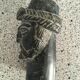 Black marble bust sculpture