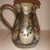 Ceramic pitcher signed Courjault