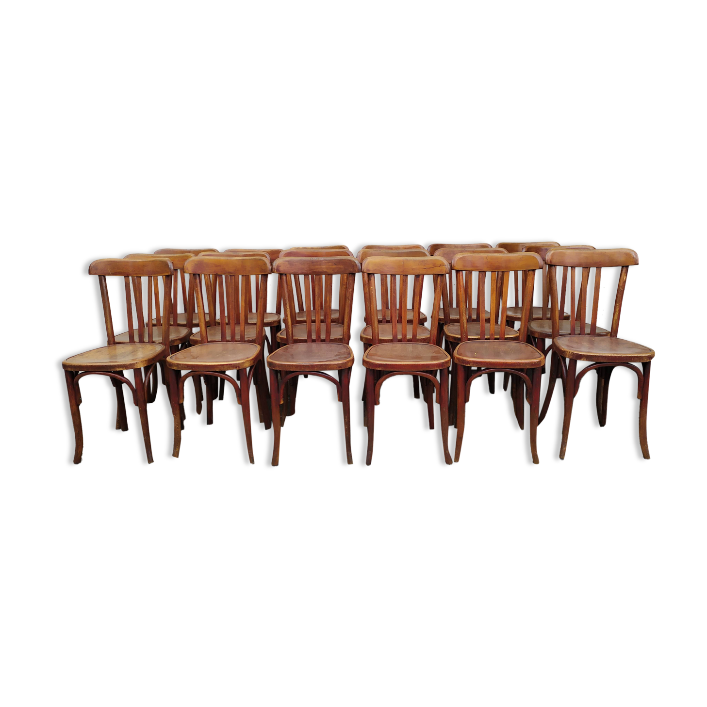 Lot de 18 chaises bistrot Fischel