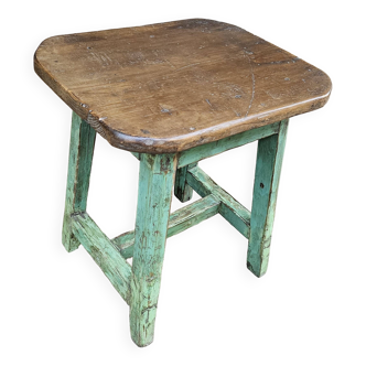 Old Burmese teak saddle stool