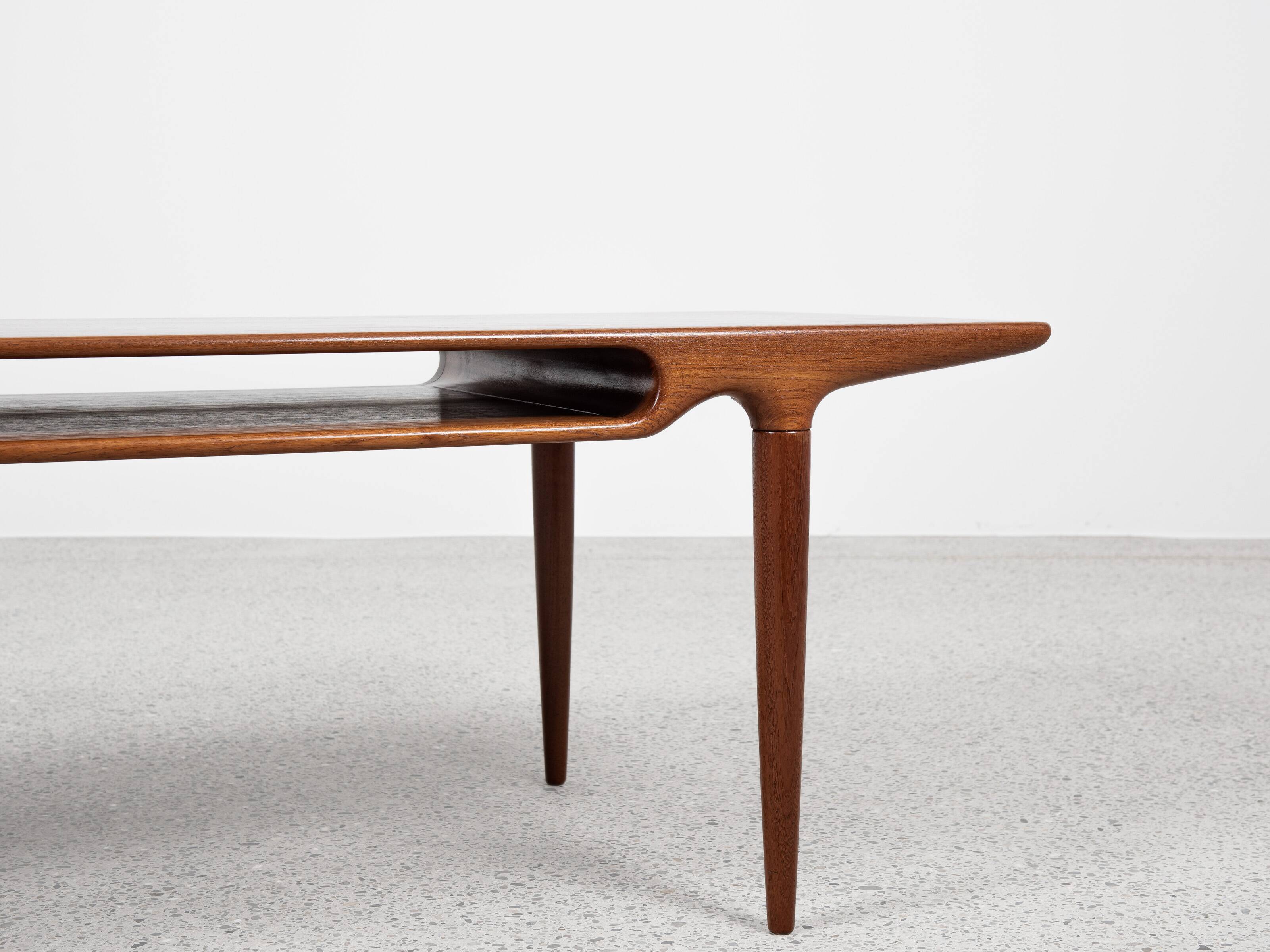 Midcentury Danish coffee table in teak by Johannes Andersen for Silkeborg