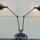 Vintage Jielde Floor Lamp Double Graphite Industrial 4 arms by Jean Louis Domecq France 1960