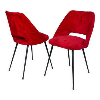 Chaise moumoute rouge