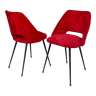 Chaise moumoute rouge