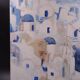 The Greek village - Pastel blue and ochre tones - Signed dated
