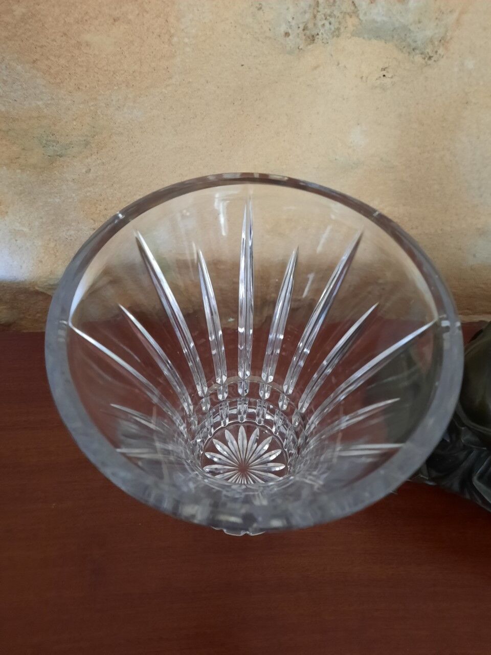 Cut crystal vase