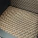Vintage danish black leather 3 person stouby sofa
