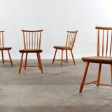 Vintage 4er Set Stühle Lambrecht WKS Mid Century 50er 60er