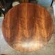 Round rosewood table with extension from the 70s