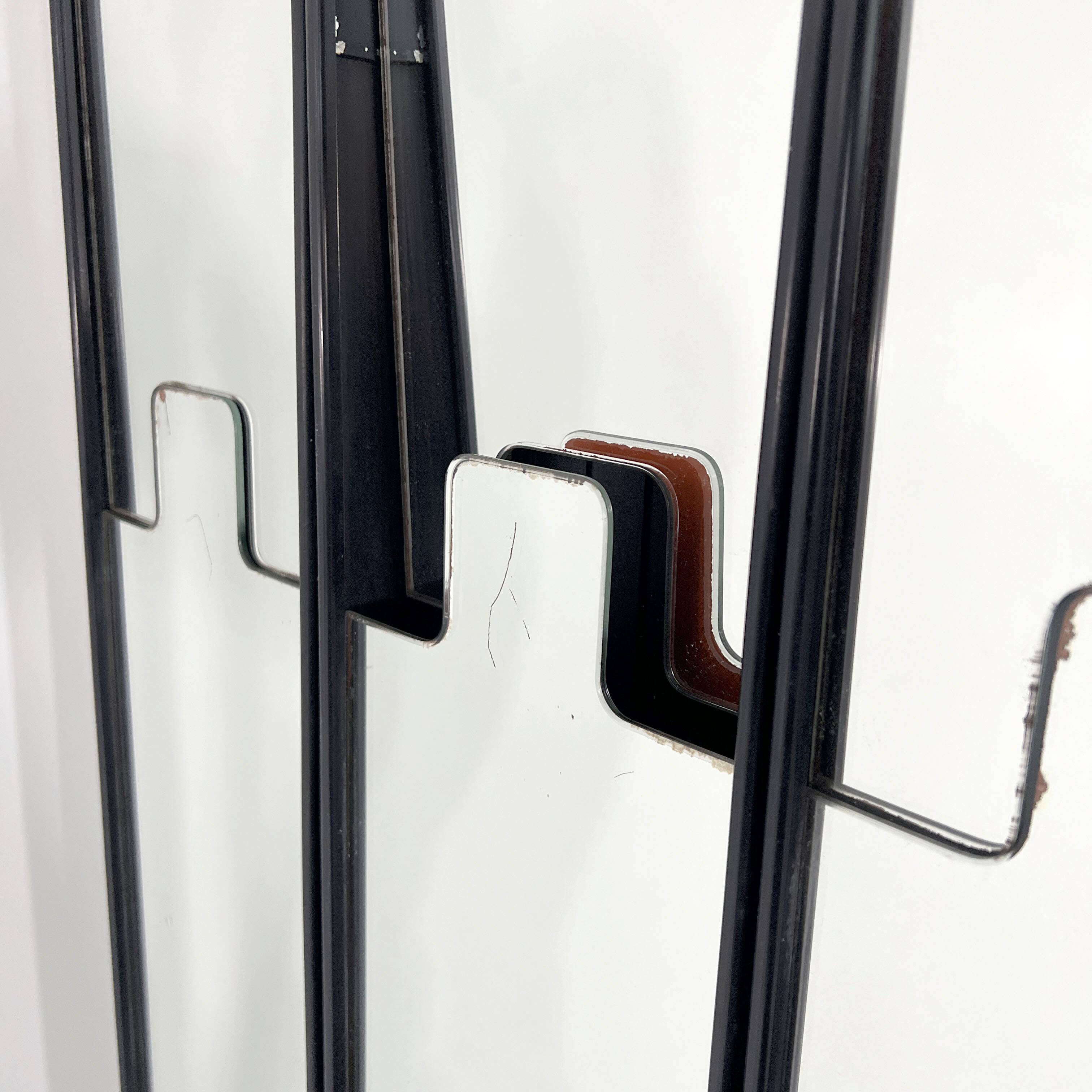 Lot of Mirrors / Lamp / Coat Racks model Gronda by Luciano Bertoncini for Elco, 1970