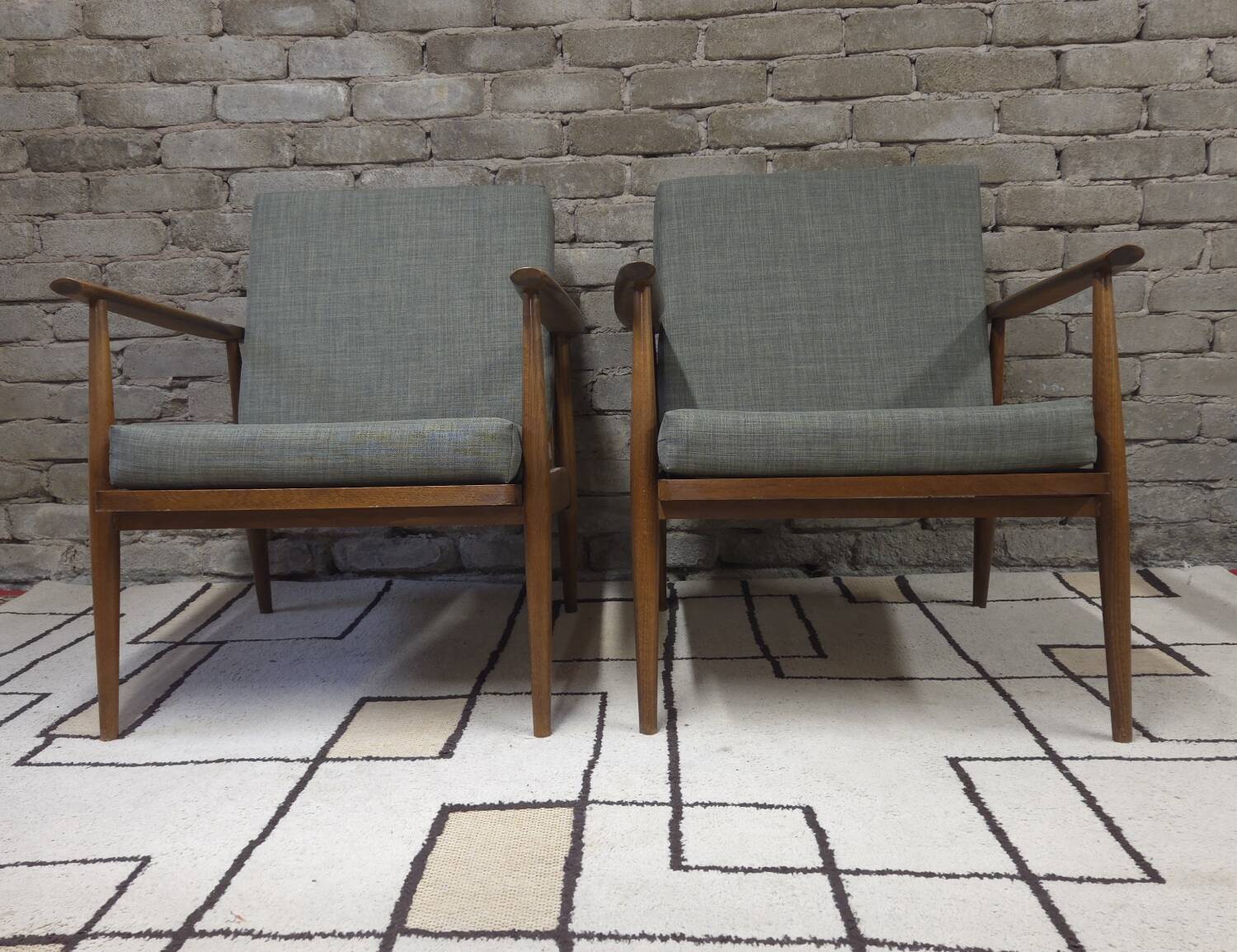 Paire de fauteuils scandinave en teck 1960