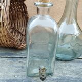 Duo of bottles/carafes, vintage
