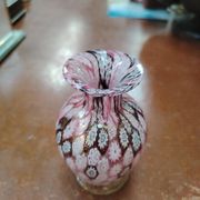 Petit vase soliflore Murano Millefiori et inclusions d'or – 1960