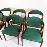 Set of six dining room chairs, model 31, designed by Kai Kristiansen in 1956