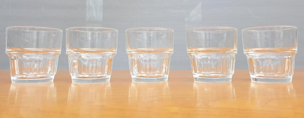 Set 5 glasses stackable Duralex