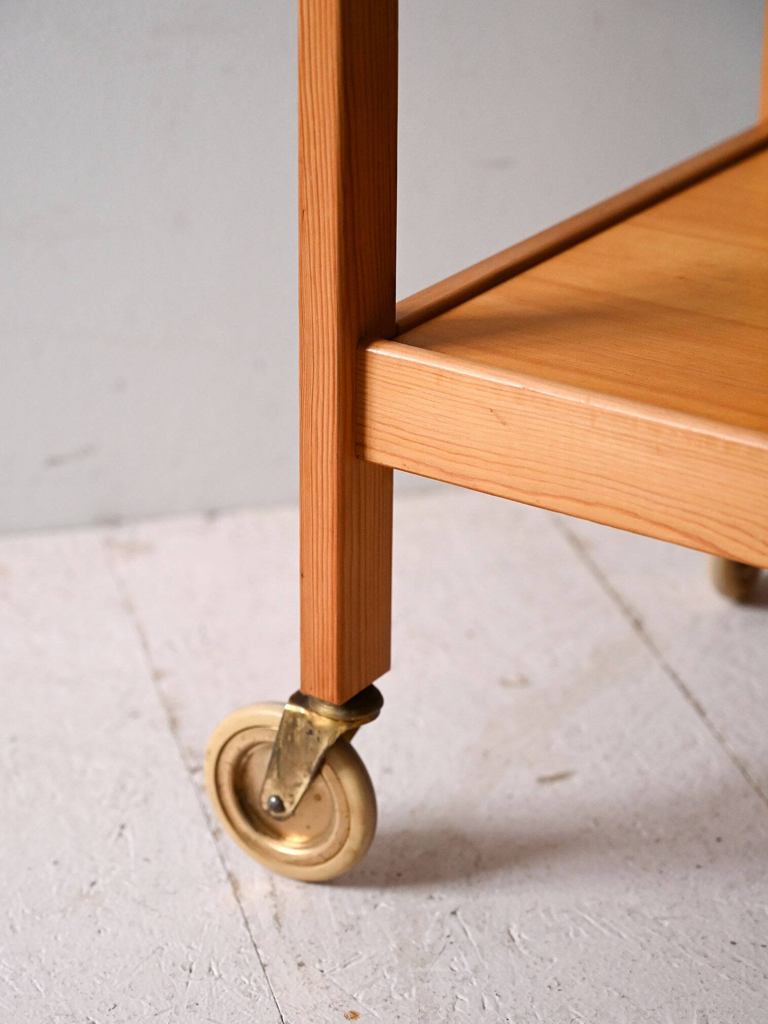 1960s Scandinavian pine wood trolley