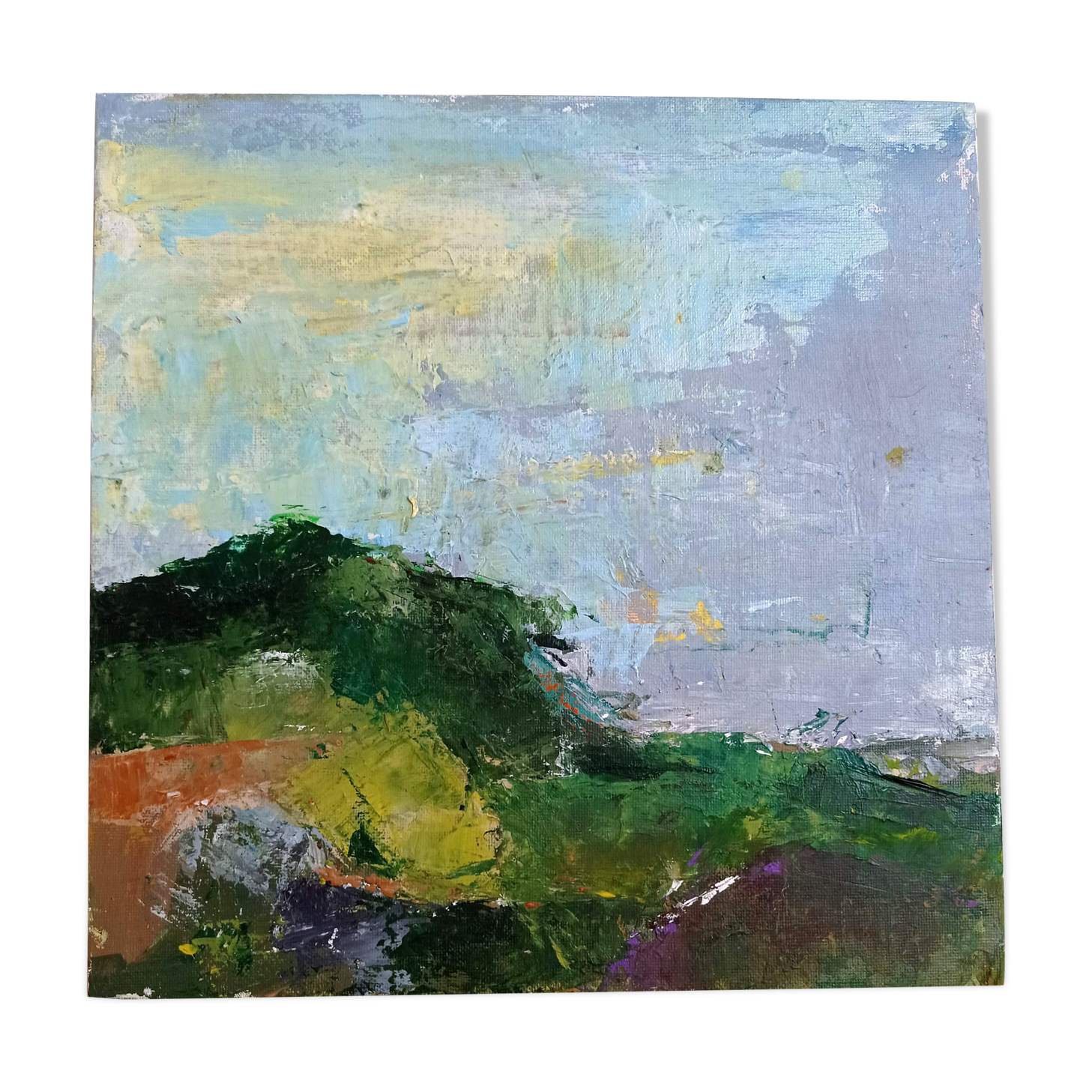Modern painting - abstract Mediterranean landscape
