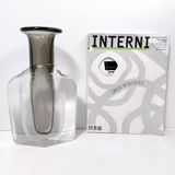 Transparent and Grey Sommerso Murano Glass Vase by Hora P