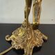 Antique lamp, gilded bronze, cherub, engraved glass globe, Mathieu lighting.