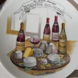 Plateau de fromages en porcelaine avec 6 assiettes assorties