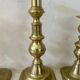 Victorian brass candlesticks