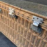 Old wicker trunk