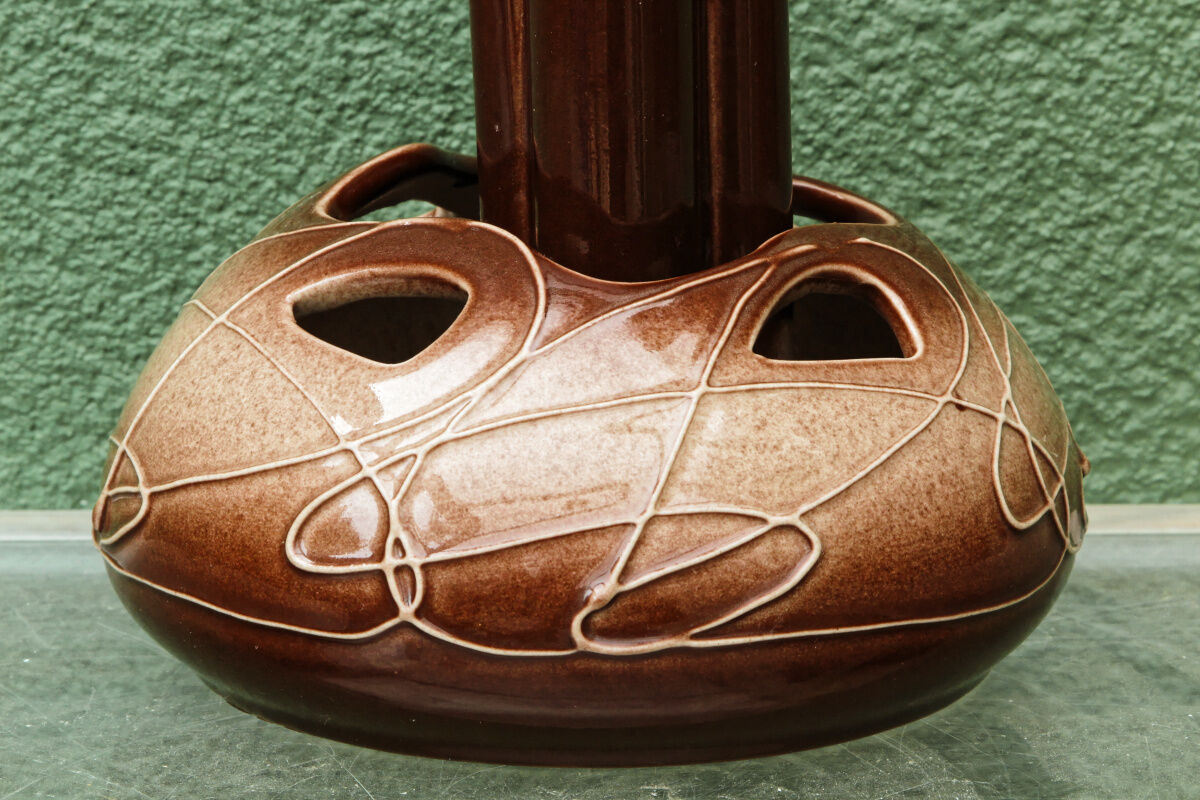 Ceramic vase, flower holder, ikebana, signed, 1960s