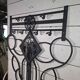 Art Deco coat rack wardrobe in wrought iron from the 1930s.