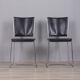 Pair of vintage leather chairs from the 1990s, designed by Segis Italia