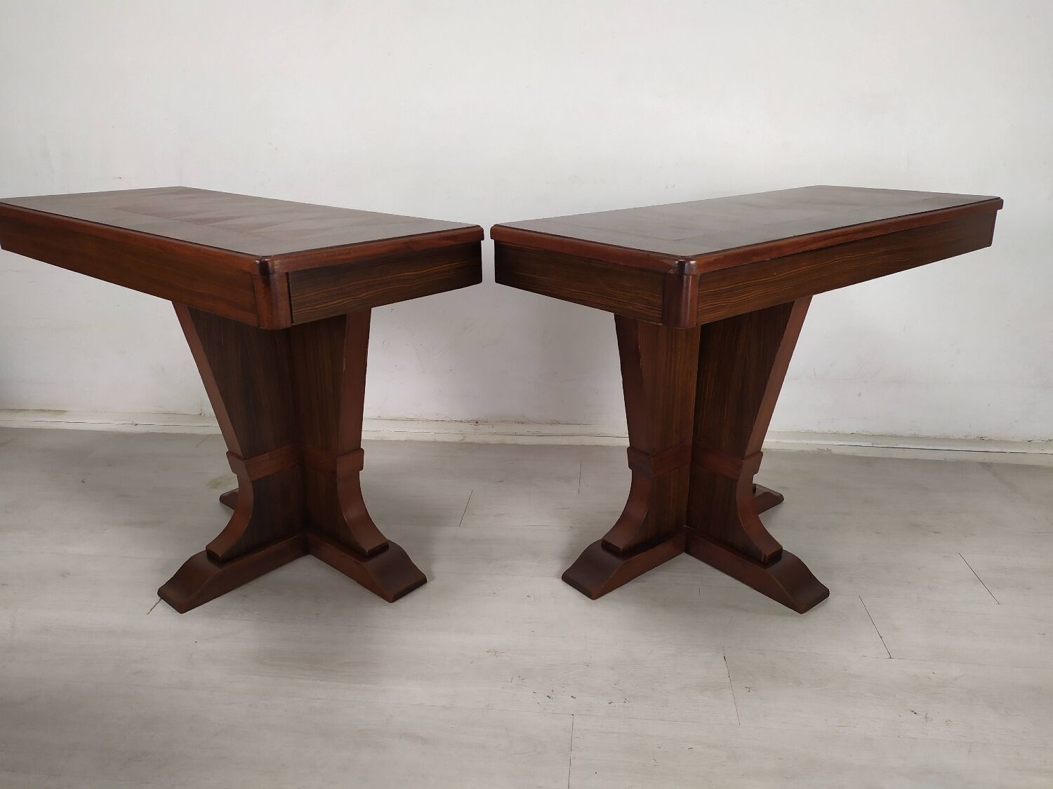 Pair of art deco consoles