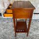 Antique Nightstand Entry Table Cherry Wood 3 Drawers Vintage #D995
