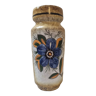 Vase en grès motif fleur par VEB-Haldensleben