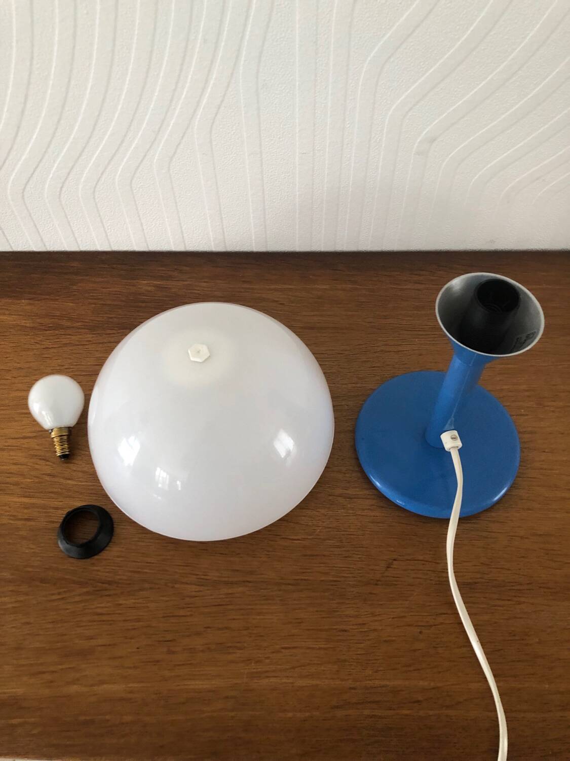 Lampe champignon Aluminor Vintage des annees 70