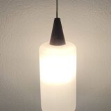 Scandinavian Pendant Lamp in Teak and Opaline, Circa 60´s