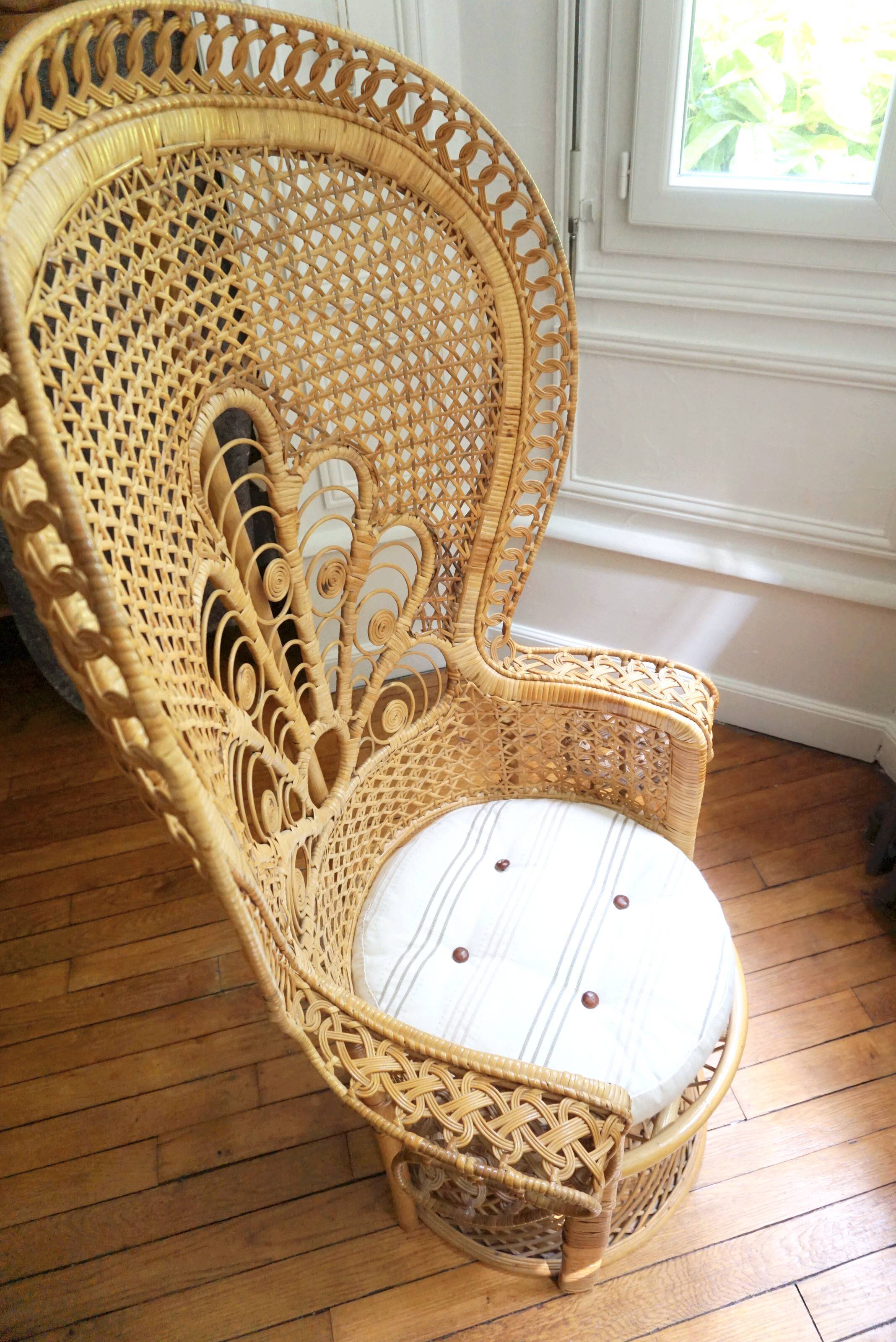 Emmanuelle armchair peacock model