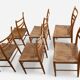 Set of 6 vintage Scandinavian chairs in paper cord – 1960s