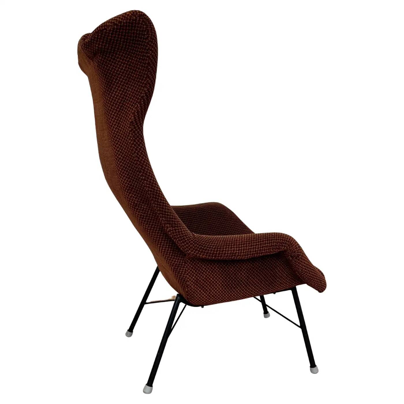 Original design fiberglass wing chair by Miroslav Navratil, 1970s