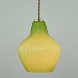 Lampe vintage Art Nouveau texturée verte