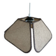 Vintage rattan blade pendant light
