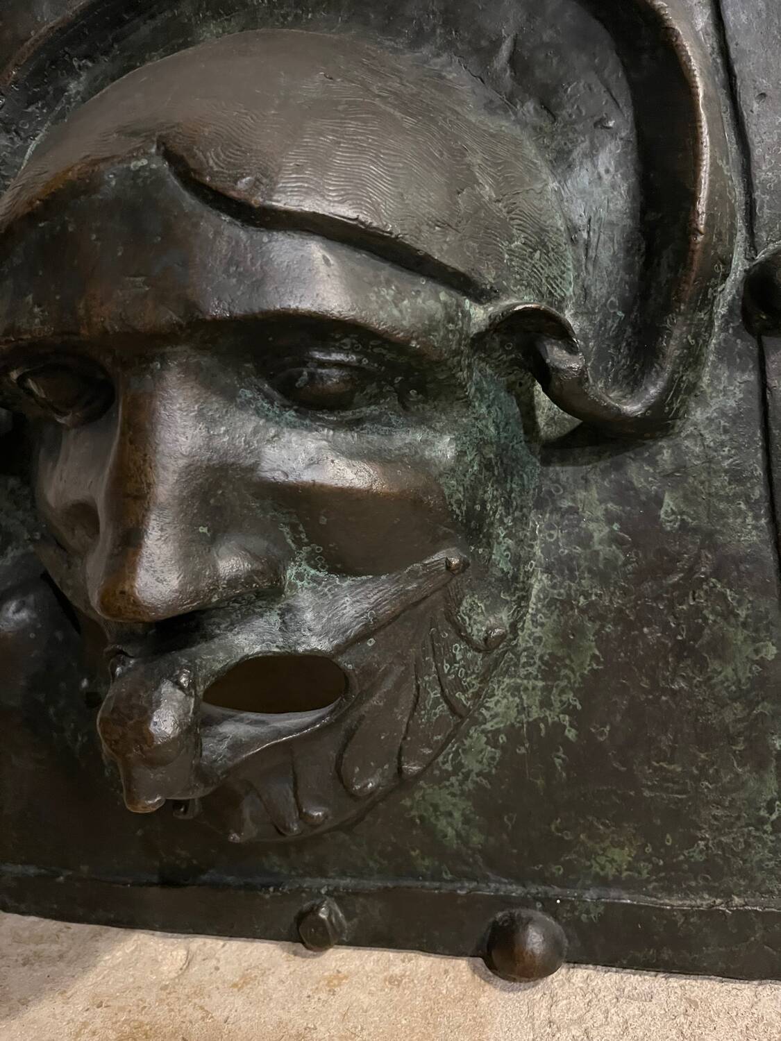 19th century bronze relief