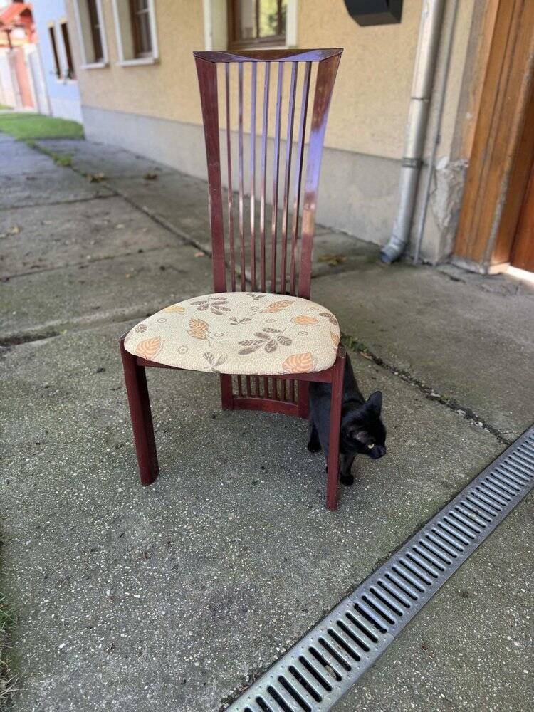 Lacquer and fabric dining chairs by Pietro Costantini, 1980, set of 6